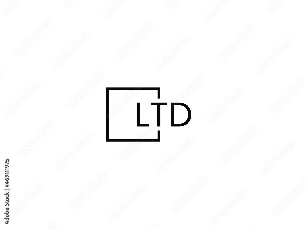 Obraz premium LTD letter initial logo design vector illustration