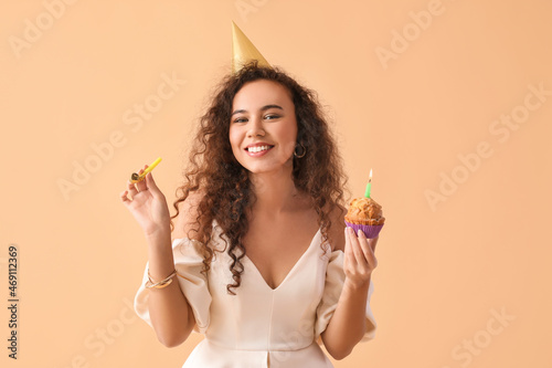 Happy African-American woma...