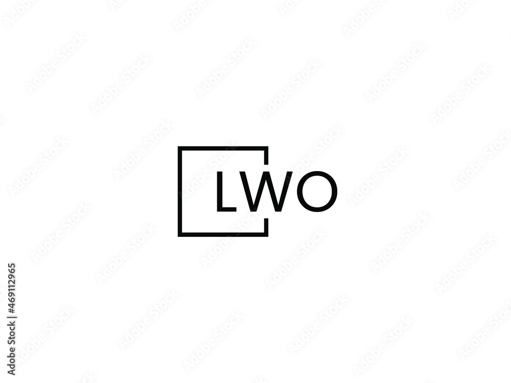 LWO letter initial logo design vector illustration