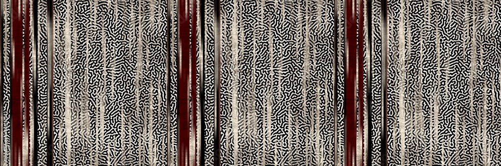 Seamless tribal ethnic stripe grungy border surface pattern design for print. High quality animal fur skin inspired illustration. Faded rug or carpet like cover graphic tile. Thick line textures. Seamless tribal ethnic stripe grungy border surface pattern design for print. High quality animal fur skin inspired illustration. Faded rug or carpet like cover graphic tile. Thick line textures.