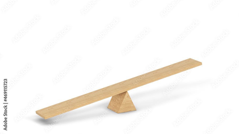 Simple seesaw, balance concept Simple seesaw, balance concept