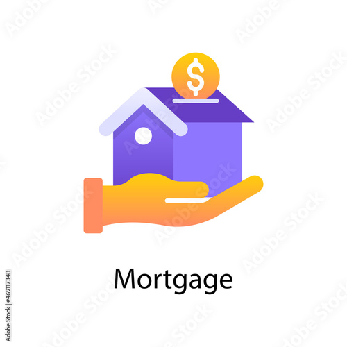 Mortgage vector Gradient  Icon Design illustration. Activities Symbol on White background EPS 10 File