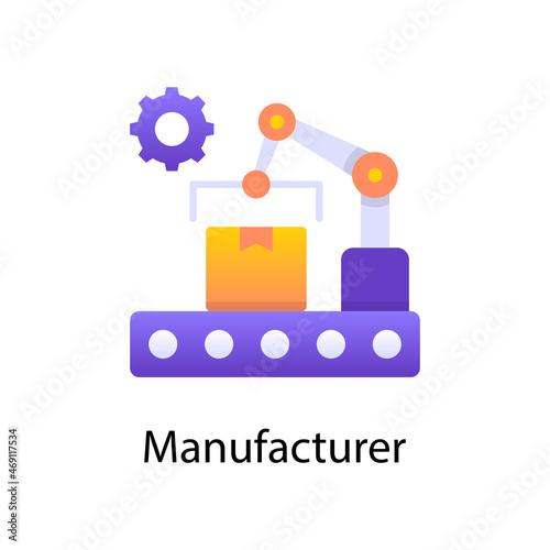 Manufacturer vector Gradient  Icon Design illustration. Activities Symbol on White background EPS 10 File