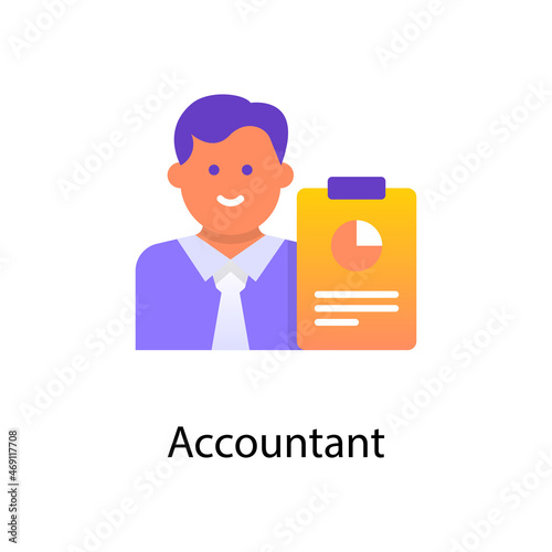 Accountant vector Gradient  Icon Design illustration. Activities Symbol on White background EPS 10 File