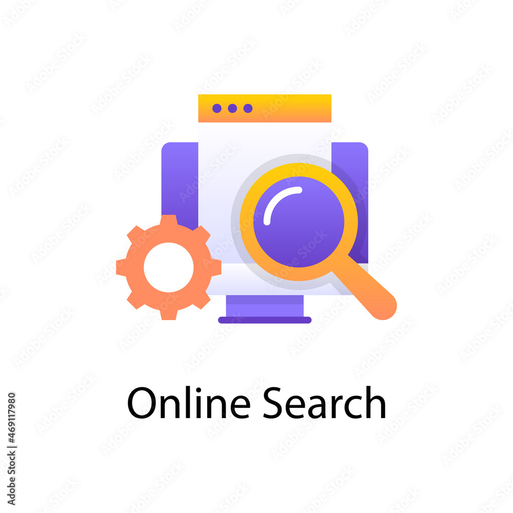 Online Search vector Gradient Icon Design illustration. Activities Symbol on White background EPS 10 File Online Search vector Gradient Icon Design illustration. Activities Symbol on White background EPS 10 File