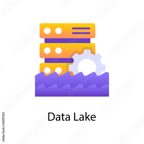 Data Lake vector Gradient  Icon Design illustration. Activities Symbol on White background EPS 10 File