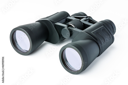 Binoculars in isometric view isolated on white background