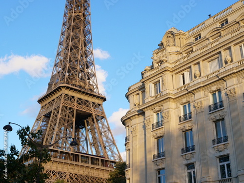 The Eiffel tower in Paris. Paris, France, October 2021.