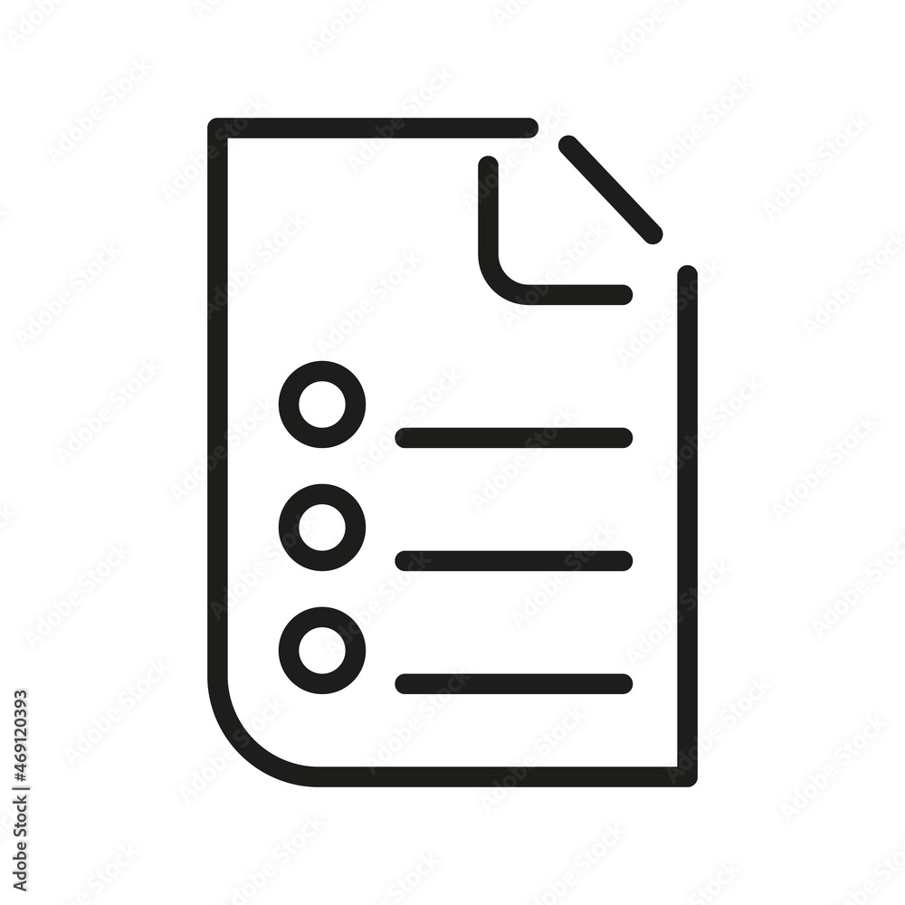 Document Outline Vector Icon. Illustration Of A Stroke Vector On A White Background. From App And Website Document Outline Vector Icon. Illustration Of A Stroke Vector On A White Background. From App And Website