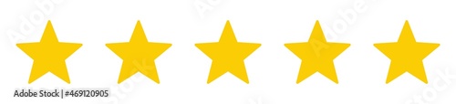 Fotografia 5 stars icon. five star sign, rating symbol. vector illustration