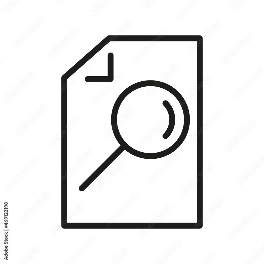 Document Outline Vector Icon. Illustration Of A Stroke Vector On A White Background. From App And Website Document Outline Vector Icon. Illustration Of A Stroke Vector On A White Background. From App And Website