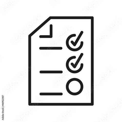 Document Outline Vector Icon. Illustration Of A Stroke Vector On A White Background. From App And Website