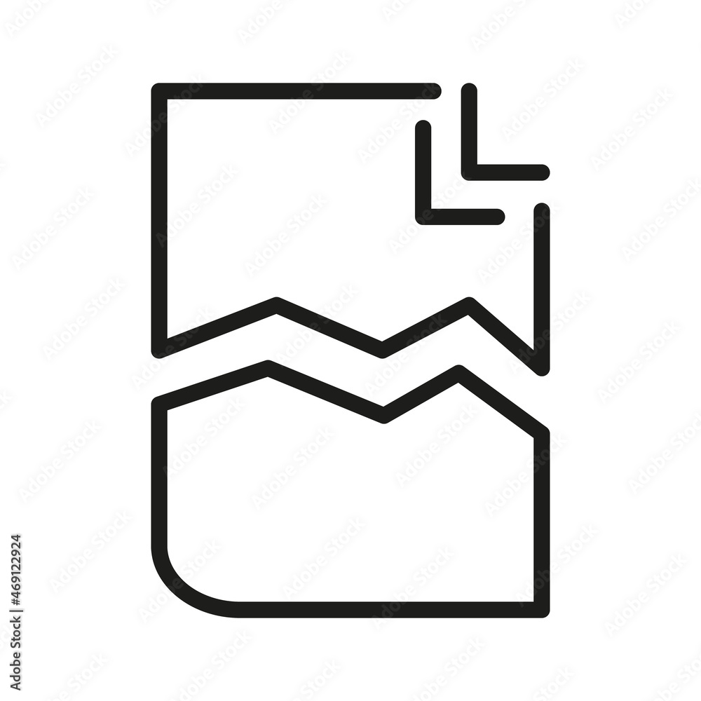 Document Outline Vector Icon. Illustration Of A Stroke Vector On A White Background. From App And Website Document Outline Vector Icon. Illustration Of A Stroke Vector On A White Background. From App And Website