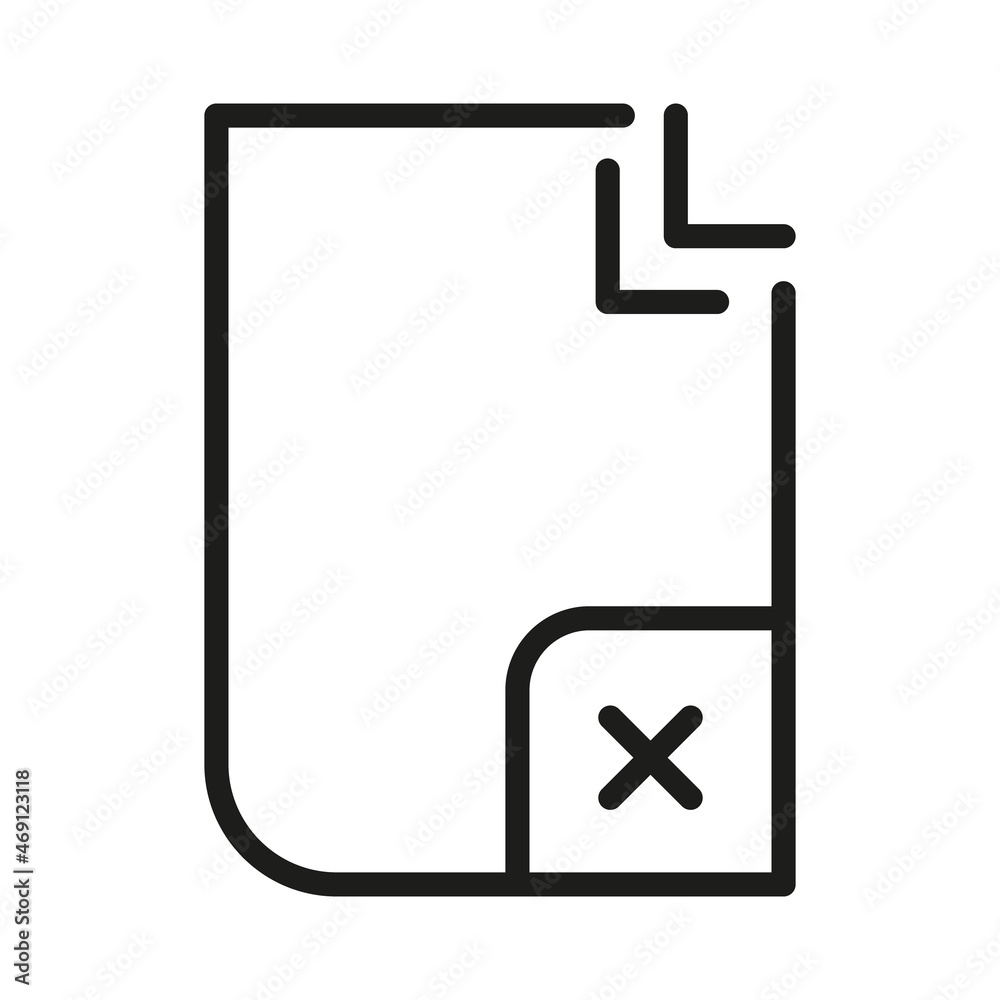 Document Outline Vector Icon. Illustration Of A Stroke Vector On A White Background. From App And Website Document Outline Vector Icon. Illustration Of A Stroke Vector On A White Background. From App And Website