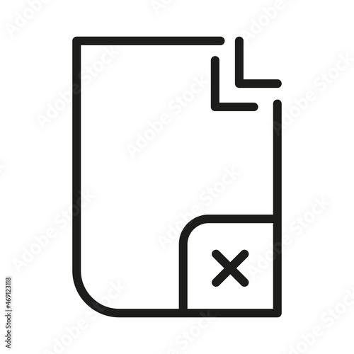 Document Outline Vector Icon. Illustration Of A Stroke Vector On A White Background. From App And Website