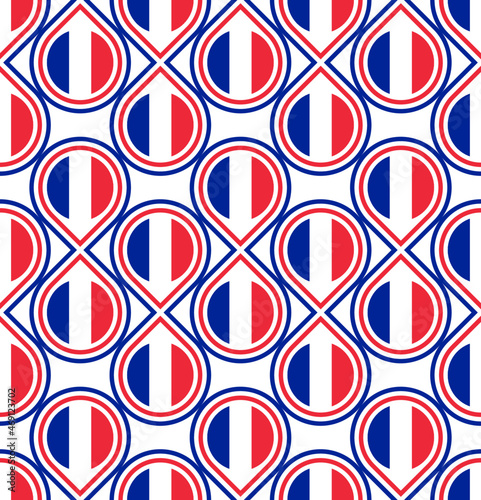 seamless pattern of france flag. vector illustration