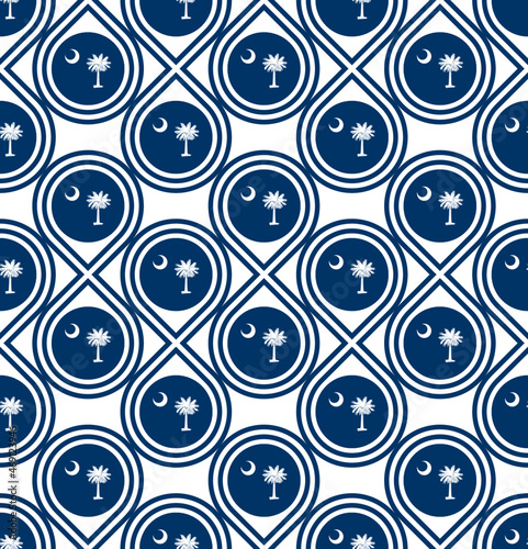seamless pattern of south carolina state flag. vector illustration 