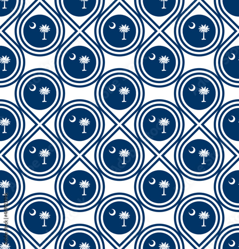 seamless pattern of south carolina state flag. vector illustration
