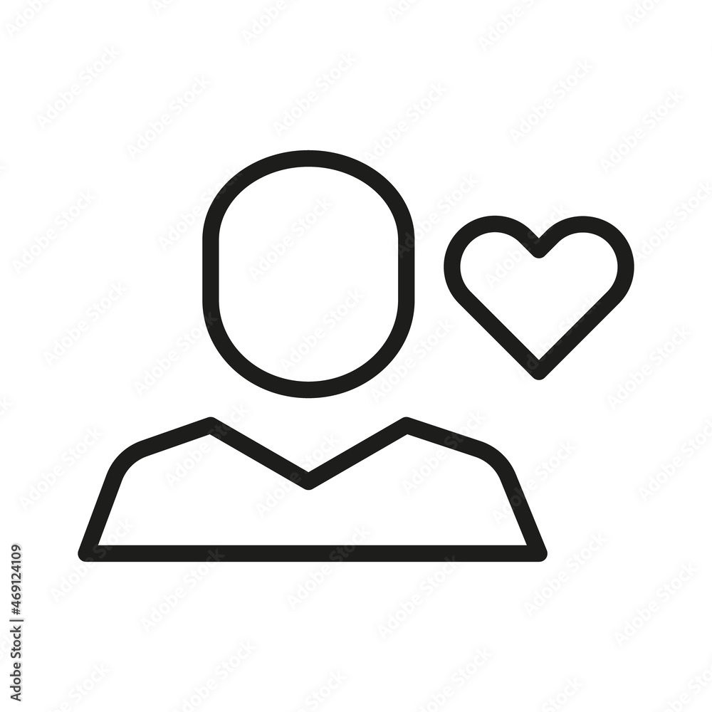 User line icon. Vector symbol on white background. For Web and APP User line icon. Vector symbol on white background. For Web and APP