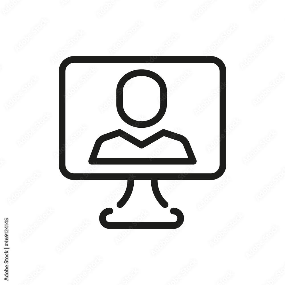 User line icon. Vector symbol on white background. For Web and APP User line icon. Vector symbol on white background. For Web and APP