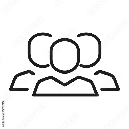 User line icon. Vector symbol on white background. For Web and APP