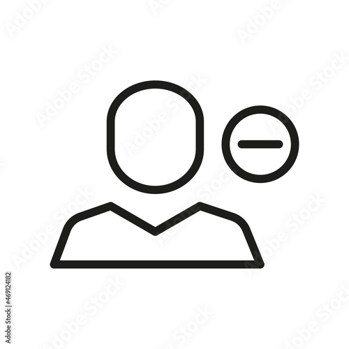 User line icon. Vector symbol on white background. For Web and APP