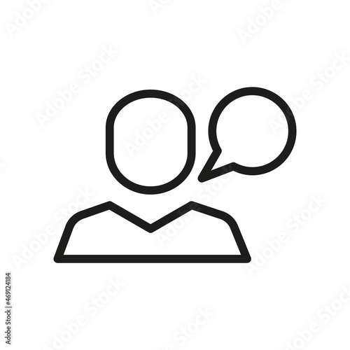 User line icon. Vector symbol on white background. For Web and APP
