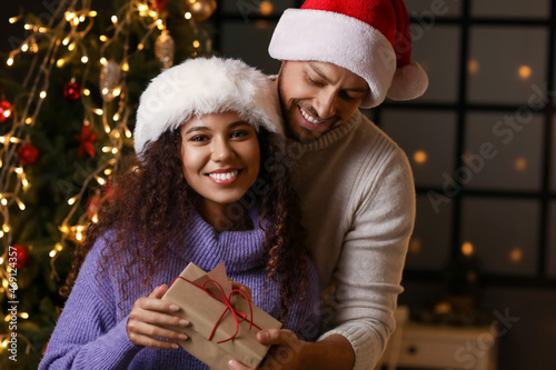 Happy couple with Christmas...