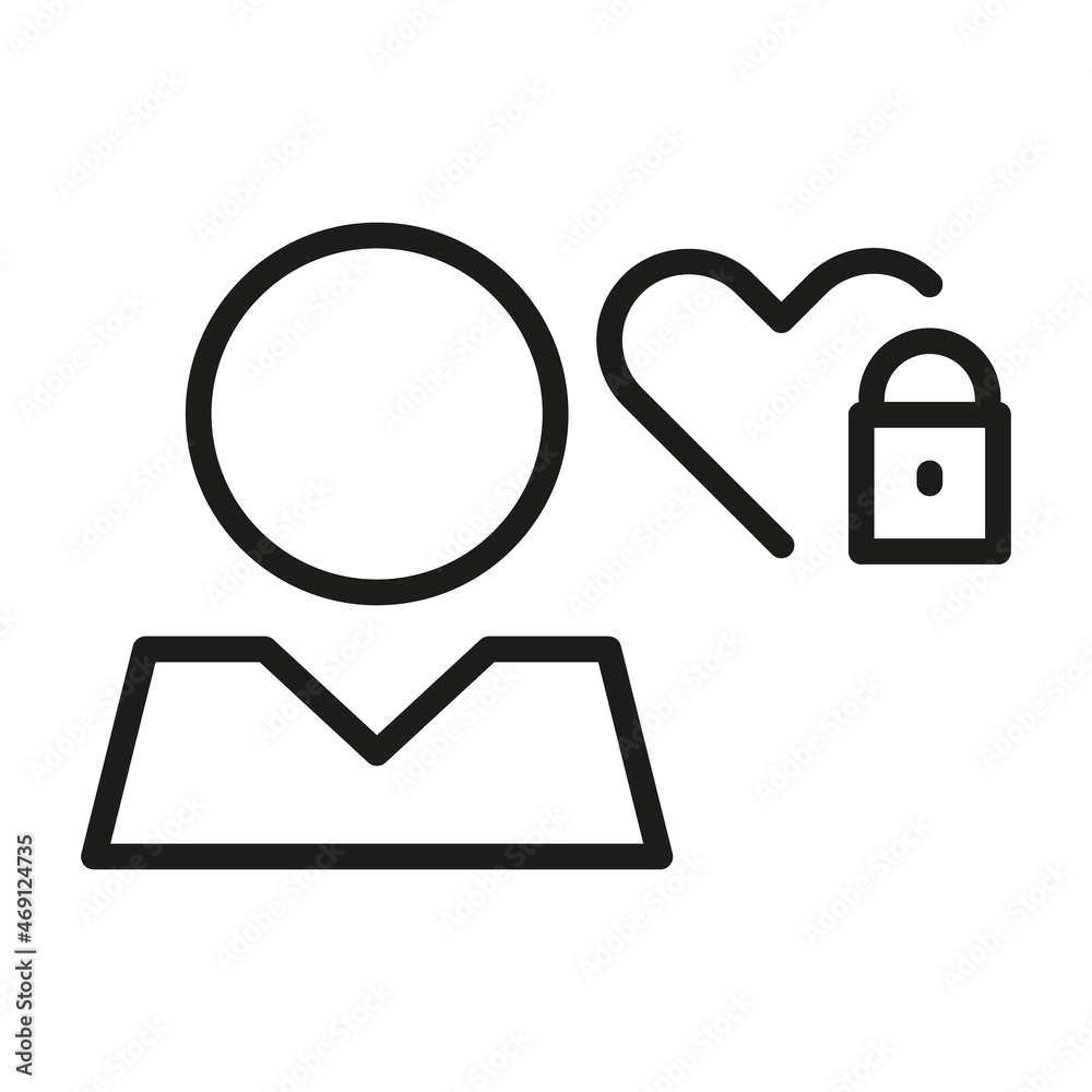 User line icon. Vector symbol on white background. For Web and APP User line icon. Vector symbol on white background. For Web and APP