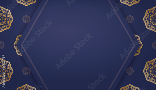 Dark blue background with greek gold pattern and place under your text