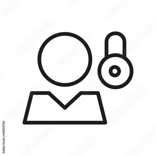 User line icon. Vector symbol on white background. For Web and APP