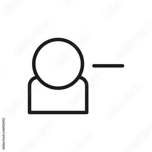 User line icon. Vector symbol on white background. For Web and APP