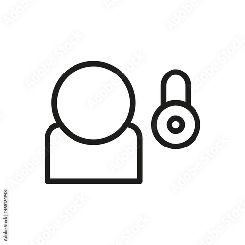 User line icon. Vector symbol on white background. For Web and APP