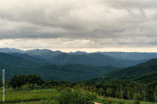 clouds over the mountains