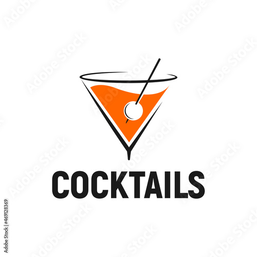 cocktails logo inspiration, drink, glass, bar, restaurant