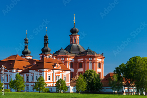 Museum and ballery in Marianska Tynice. Baroque Church and Cistercian Provost Office built in the 18th century. Tynec, Czech Republic photo