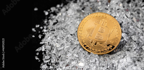 Goldener Bitcoin Kryptowährung als Geldanlage