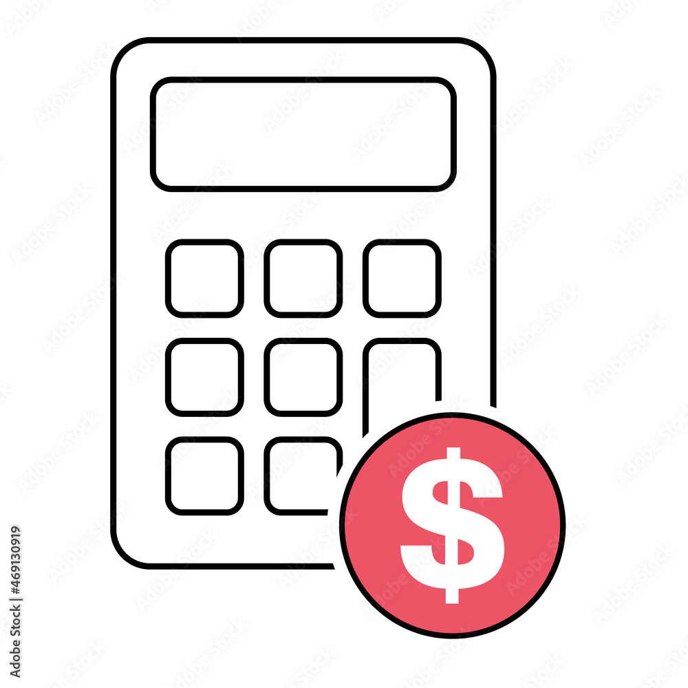 Calculator icon, mathematics web button vector illustration. Internet website finance technology design Calculator icon, mathematics web button vector illustration. Internet website finance technology design