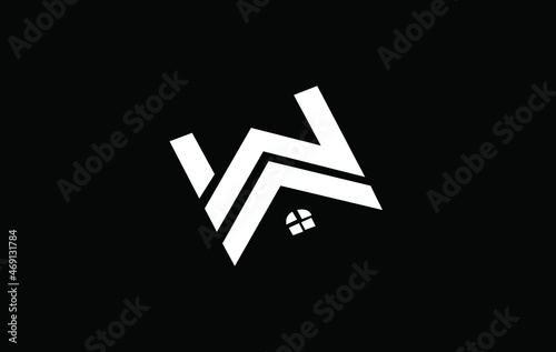 HW Letter Logo Design. Creative Modern H W Letters icon vector Illustration.