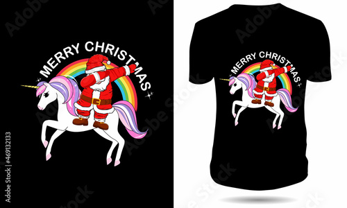 santa dubbed christmas tshirt design