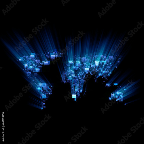 A map of the world created by a 3D program, presenting the story of Metaverse...