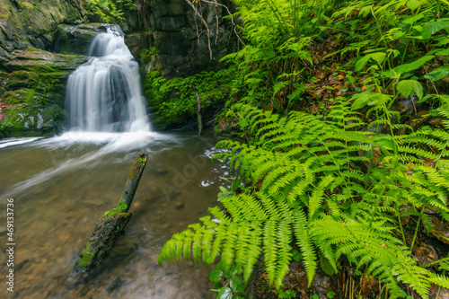 Resov waterfalls on the river Huntava in Nizky Jesenik  Northern Moravia  Czech Republic