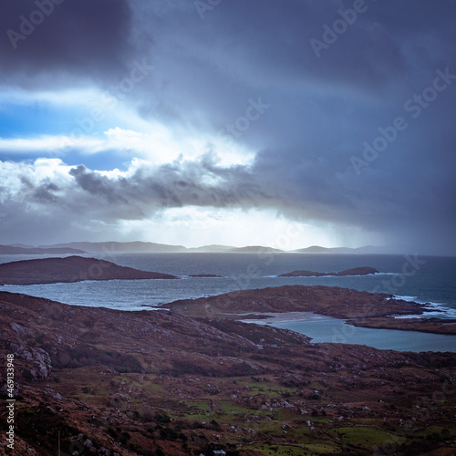 Ireland  Kerry - The Wild Atlantic Way  Clouds over the sea