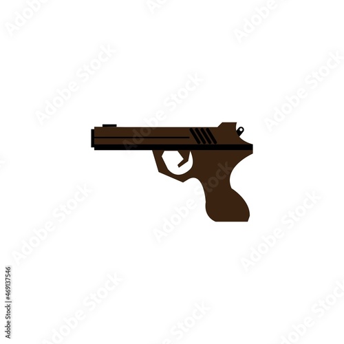 Pistol vector design logo