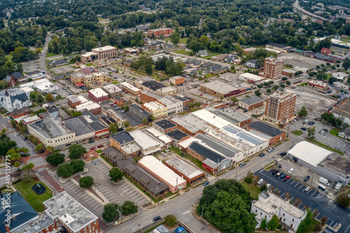Aerial View of Downtown Orangeburg, South Carolina photo