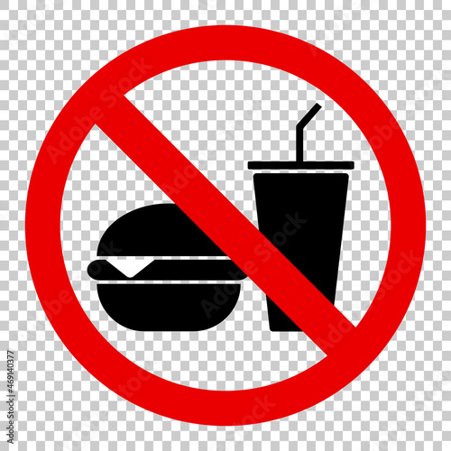 No food and drink allowed icon sign