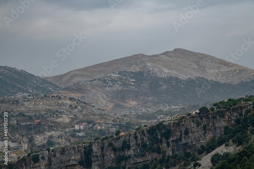 village of Jezzine on the edge of a cliff in the Lebanon mountains