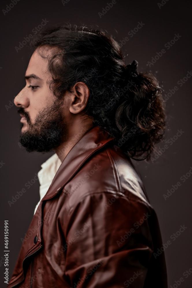 Fototapeta premium man with a pony tail