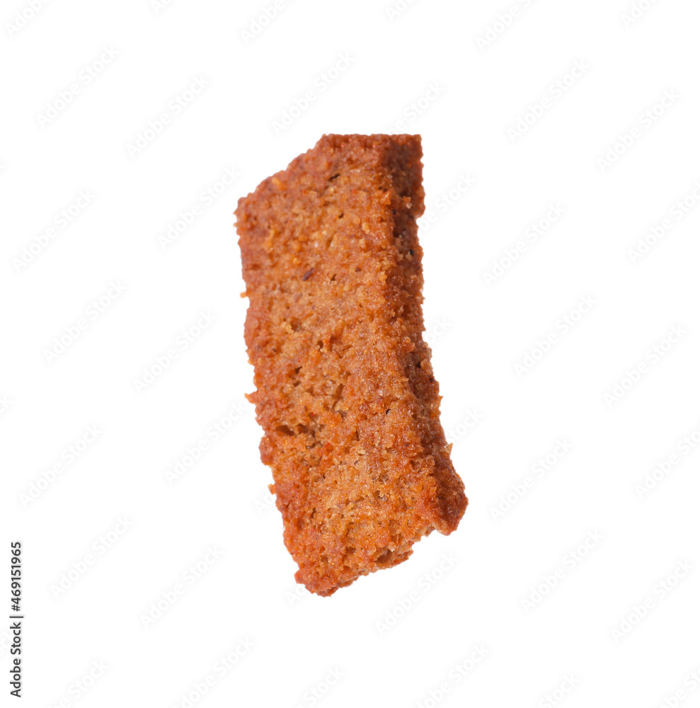 Crispy rusk with seasoning isolated on white Crispy rusk with seasoning isolated on white