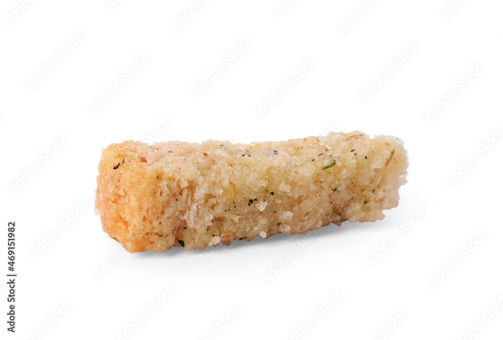 Crispy rusk with seasoning isolated on white